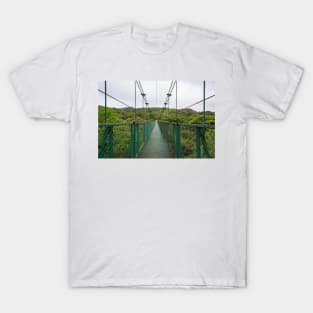 Suspension bridge in rainforest T-Shirt